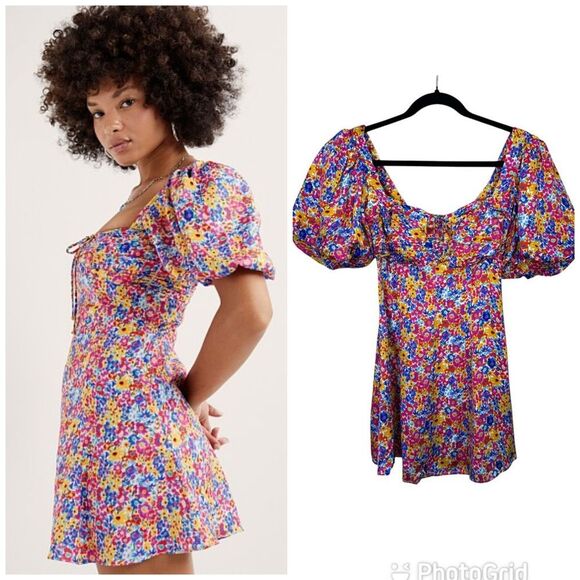 For Love And Lemons Dresses & Skirts - NEW For Love and Lemons Sasha Mini Dress Blue Dizzy Floral Size XS